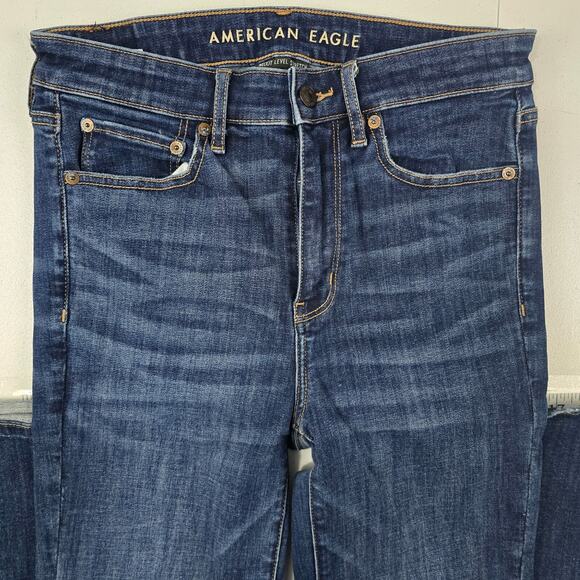 American Eagle Super hi-rise flare‎ 6 regular denim womens 5094 - Picture 2 of 13